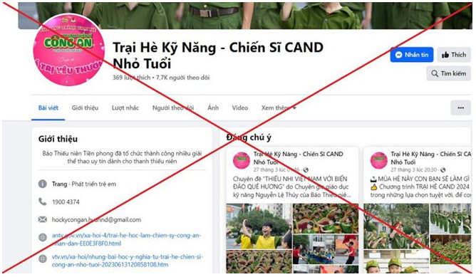 Cảnh báo thủ đoạn lừa đảo giả mạo tổ chức trại hè để lừa đảo